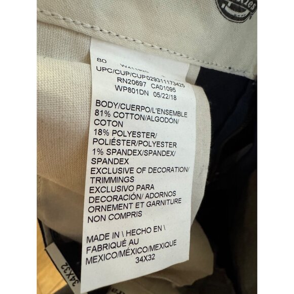 Dickies Flex Skinny Straight Men’s Pants 34X32 Navy Durable Stretch Twill - Picture 6 of 7